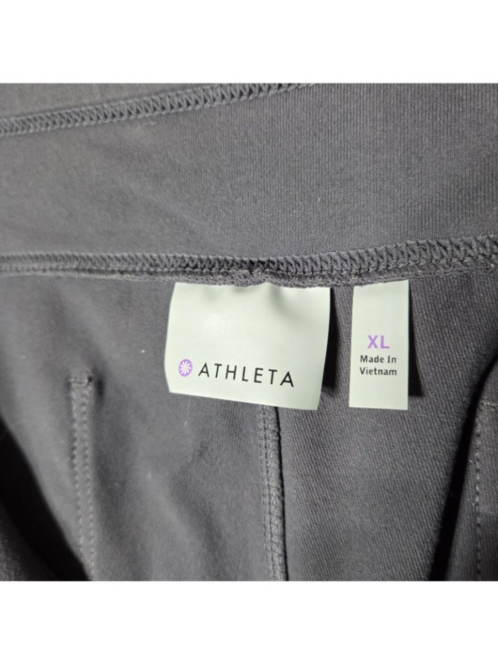 Athleta Metro Slouch XL Joggers Pants Black Drawstring Zip Pocket Dark Gray - Picture 3 of 16